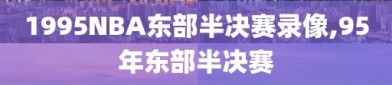 1995NBA东部半决赛录像,95年东部半决赛