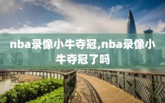 nba录像小牛夺冠,nba录像小牛夺冠了吗