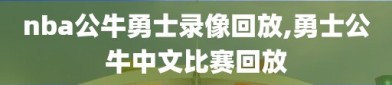 nba公牛勇士录像回放,勇士公牛中文比赛回放