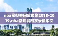 nba常规赛回放录像2018-2019,nba常规赛回放录像中文