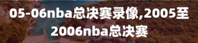 05-06nba总决赛录像,2005至2006nba总决赛