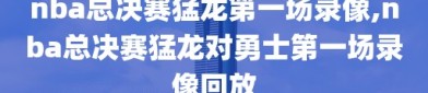 nba总决赛猛龙第一场录像,nba总决赛猛龙对勇士第一场录像回放