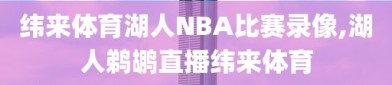 纬来体育湖人NBA比赛录像,湖人鹈鹕直播纬来体育