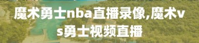 魔术勇士nba直播录像,魔术vs勇士视频直播