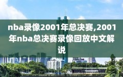 nba录像2001年总决赛,2001年nba总决赛录像回放中文解说