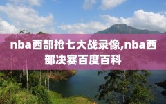 nba西部抢七大战录像,nba西部决赛百度百科