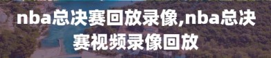 nba总决赛回放录像,nba总决赛视频录像回放