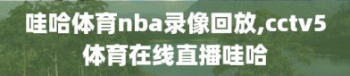 哇哈体育nba录像回放,cctv5体育在线直播哇哈